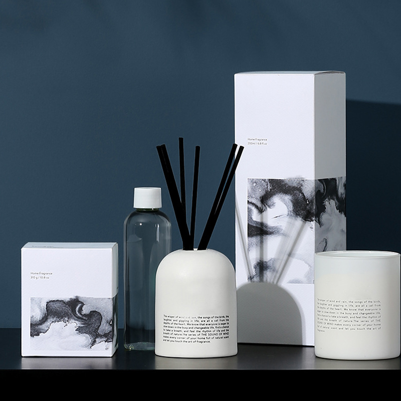 Candle supplier customized own brand Luxury scented candle and diffuser gift set with private design